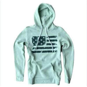 RWB- Large- Mint Green Women's Flag Hoodie